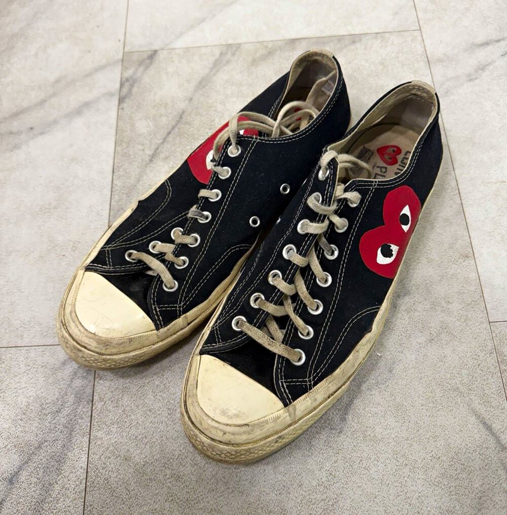 Converse Chuck 70 Comme des Garçons PLAY Low Top Black/White Heart 150206C